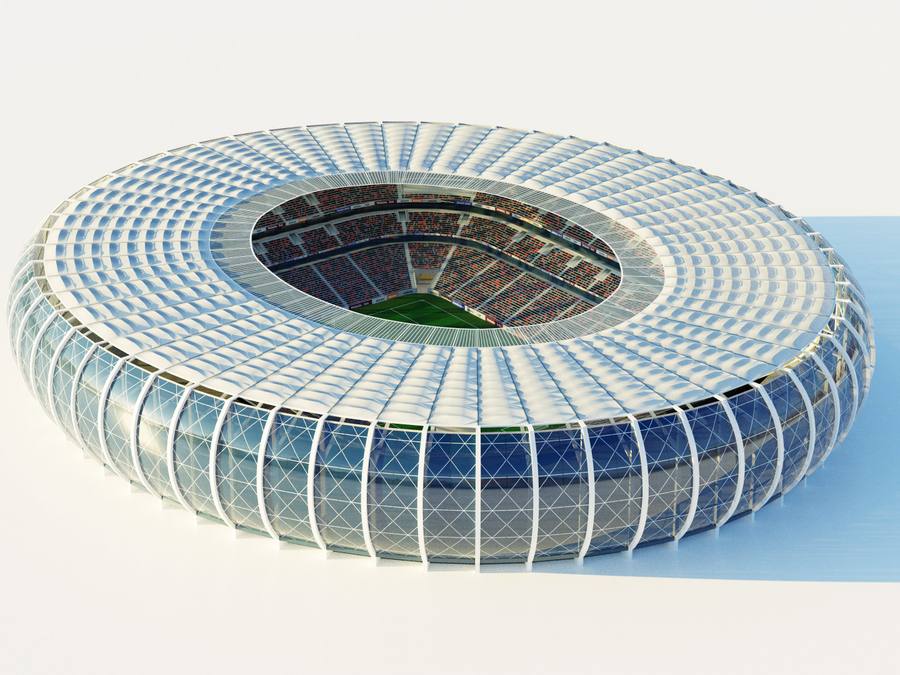 football stadium Low-poly